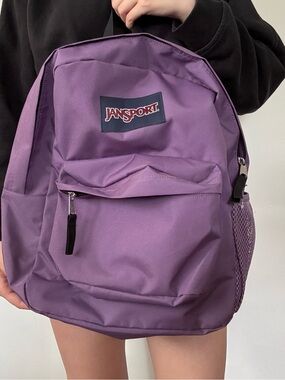 Jansport Purple Everyday Backpack with Front Pocket